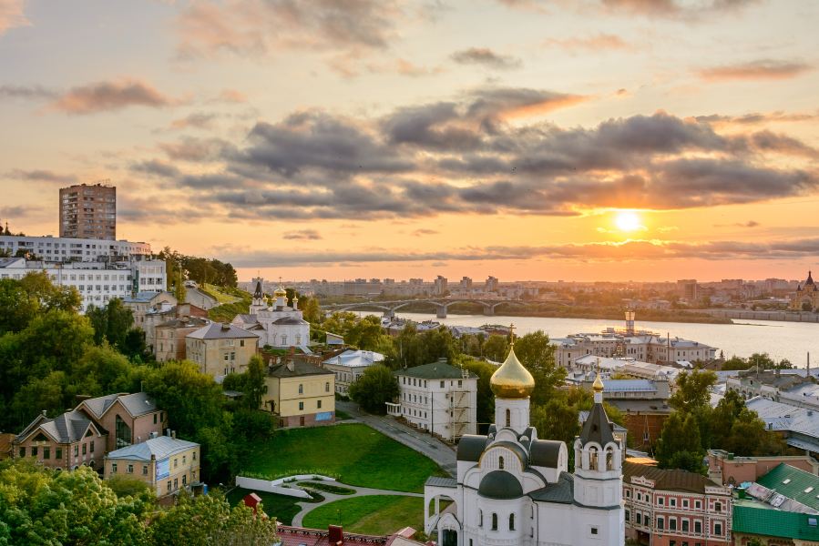 Flyg till Nizhny Novgorod Urban Okrug från Montpellier