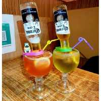 第一次午餐就飲咁大杯啤酒