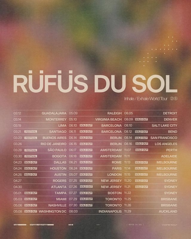 RÜFÜS DU SOL <Inhale / Exhale> World Tour 2025 | Western Springs Speedway