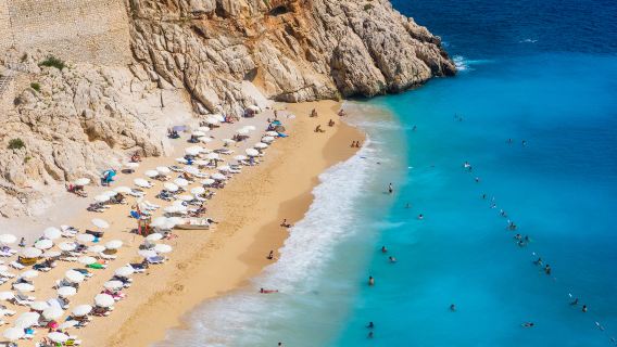 Шоссе Türkiye D400 - город Фетхие Кас, Анталья|Индивидуальный тур с арендой транспорта по пляжу для знаменитостей из Интернета