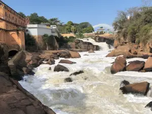 Tourist waterfall complex