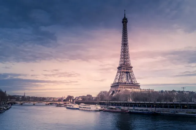 Eiffel Tower with a view of the River Seine