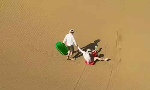 Sandboarding in Turpan