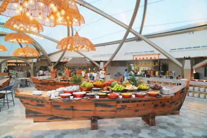 惠州雙月灣日出·銀沙鹽晶飯店·港口海鮮餐廳