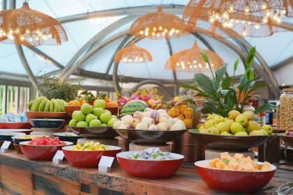 惠州雙月灣日出·銀沙鹽晶飯店·港口海鮮餐廳