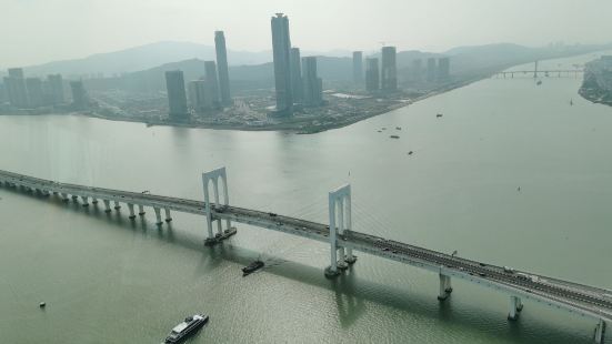 这条大桥的通车速度也还是蛮快的，据了解的话应该感受的速度都有