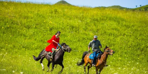 內蒙古興和察爾湖國家濕地公園-騎馬