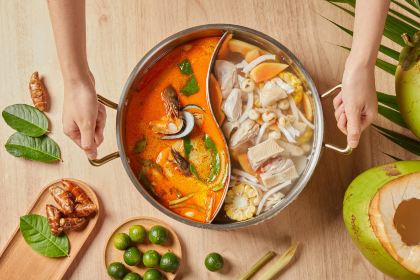 Chicken inside Coconut