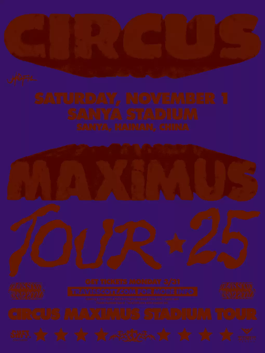 三亞 · Travis Scott Circus Maximus Asia Tour 2025-中國站 | 三亞市體育中心-白鷺體育場