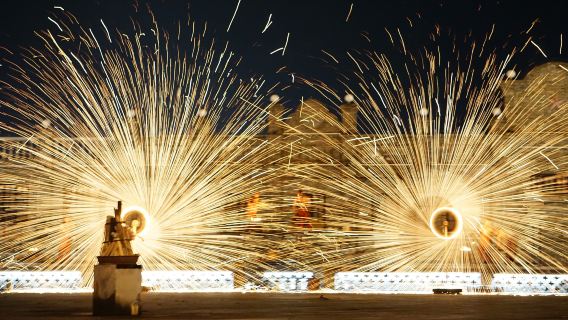 Xinzhou Ancient City Tang-style and Shanxi charm molten iron flower