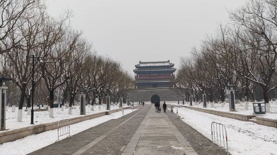 永定门公园是永定门城楼以北的一片地形狭长的免费公园，前些年永