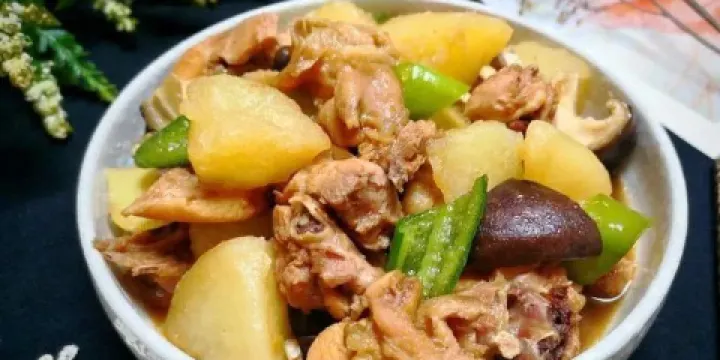 素味雞黃燜雞米飯