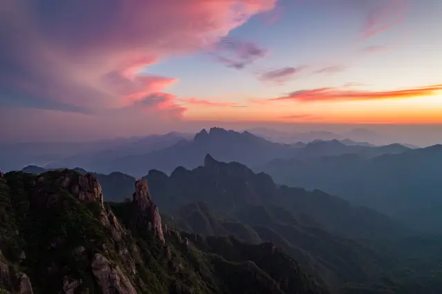 Sunsets in Yushan