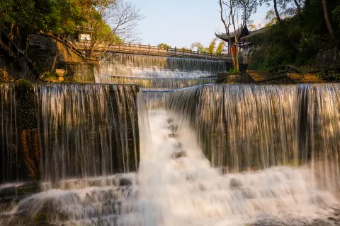 Dieshui River Waterfall