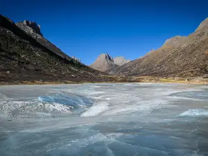 Blue Ice Lake in the Lianbao Yeze Scenic Area