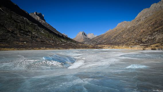 Blue Ice Lake in the Lianbao Yeze Scenic Area