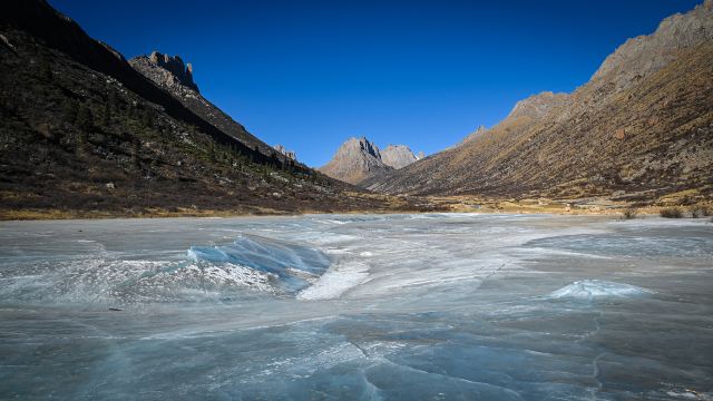 Blue Ice Lake in the Lianbao Yeze Scenic Area