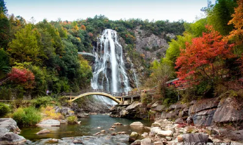 Rainbow Waterfall Scenic Spot In The Dabie Mountains