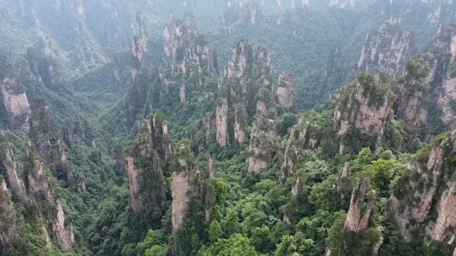 Tianzi Mountain - a view from the sky!