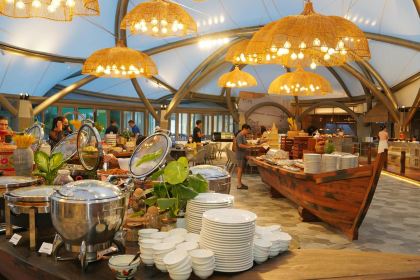 惠州雙月灣日出·銀沙鹽晶飯店·港口海鮮餐廳