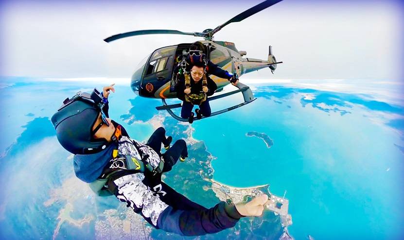 Helicopter skydiving at 4,000 meters high in Jinshawan, Shenzhen, Guangdong [USPA certified instructor with jump + multiple camera options available]