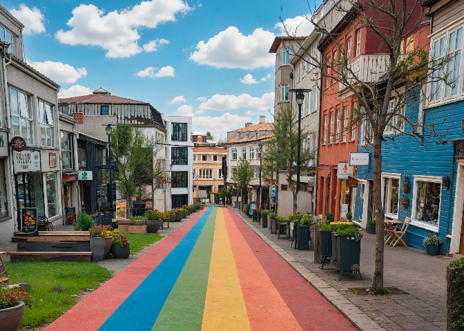Skólavörðustígur Rainbow Street
