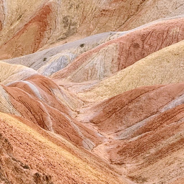 Rainbow mountains at Zhangye. So stripy!