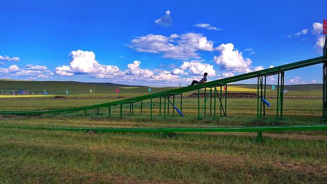 Grass Sliding in Hulunbuir