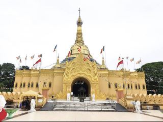 Mini Myanmar pagoda in North Sumatra