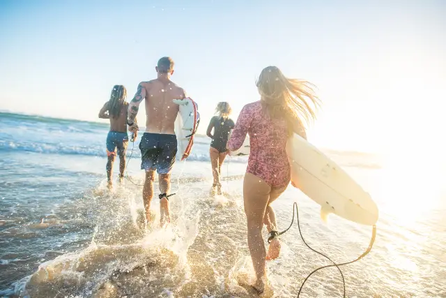 Surfing in Gold Coast