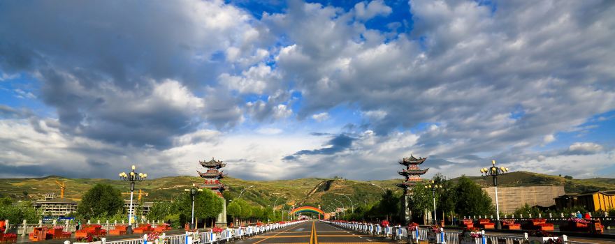 Tu Nationality Hometown Park Scenic Area In Huzhu County of Qinghai