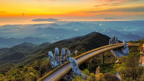 Optional Small Group | Ba Na Hills Full-Day Guided Tour – Golden Bridge, French Village & Cable Car (with Optional Lunch Buffet)