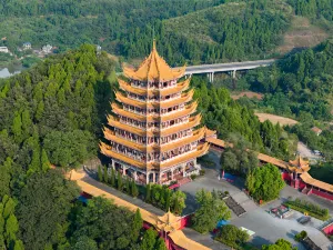 Lingquan Scenic Area the hometown of Guanyin in China