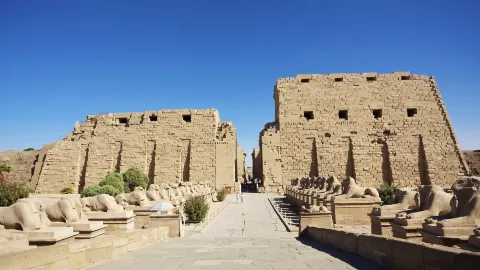 Avenue of the Rams attraction in Luxor