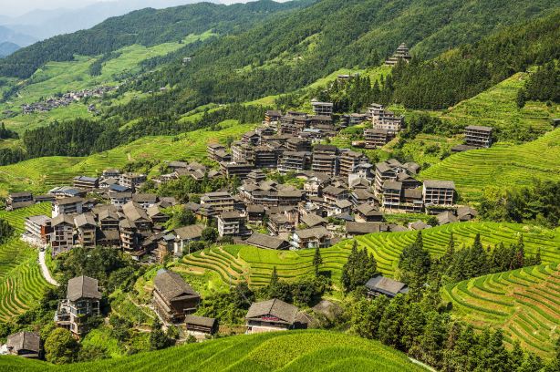 Longji Rice Terraces  Scenic Area - Longji Ancient Zhuang Village