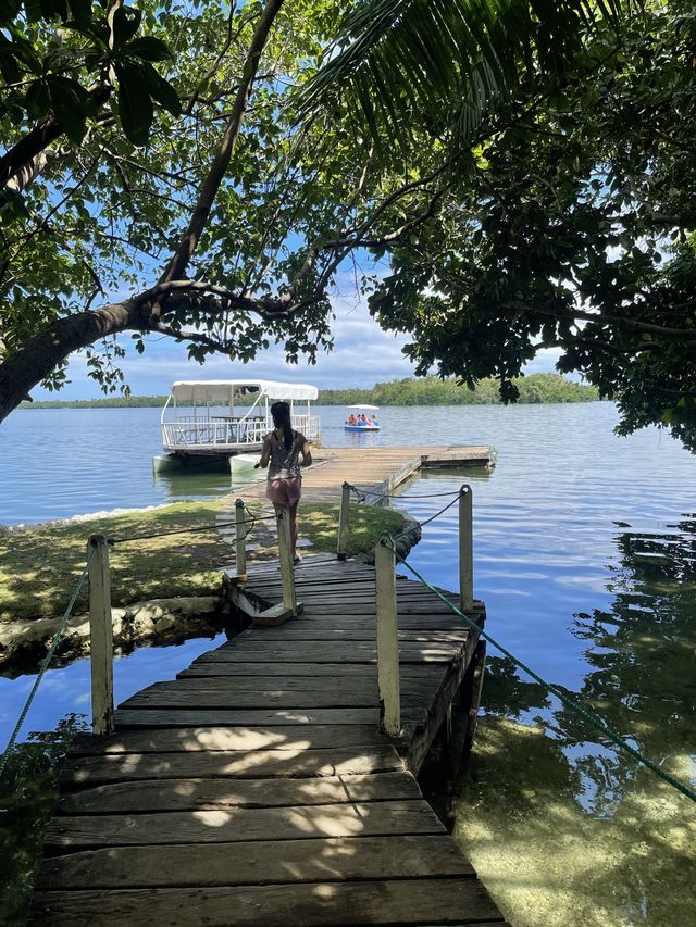 Boating in the lake
