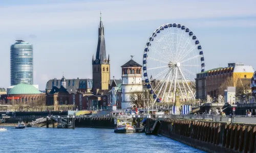 Rhine embankment promenade