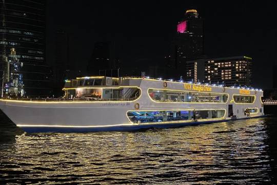 曼谷夜遊湄南河歡暢奧朗卡號-VIVA Alangka Cruise【Asiatique 河畔夜市碼頭】