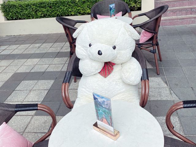 Share a gelato with a fluffy polar bear