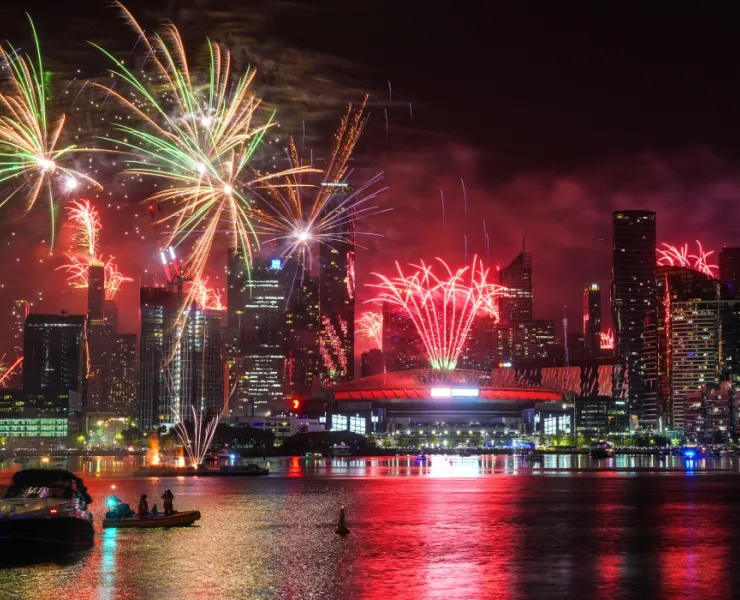 墨爾本港區跨年煙花 | 墨爾本濱海港區