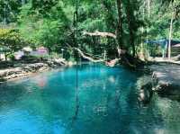 At the end of the cave there is a lagoon