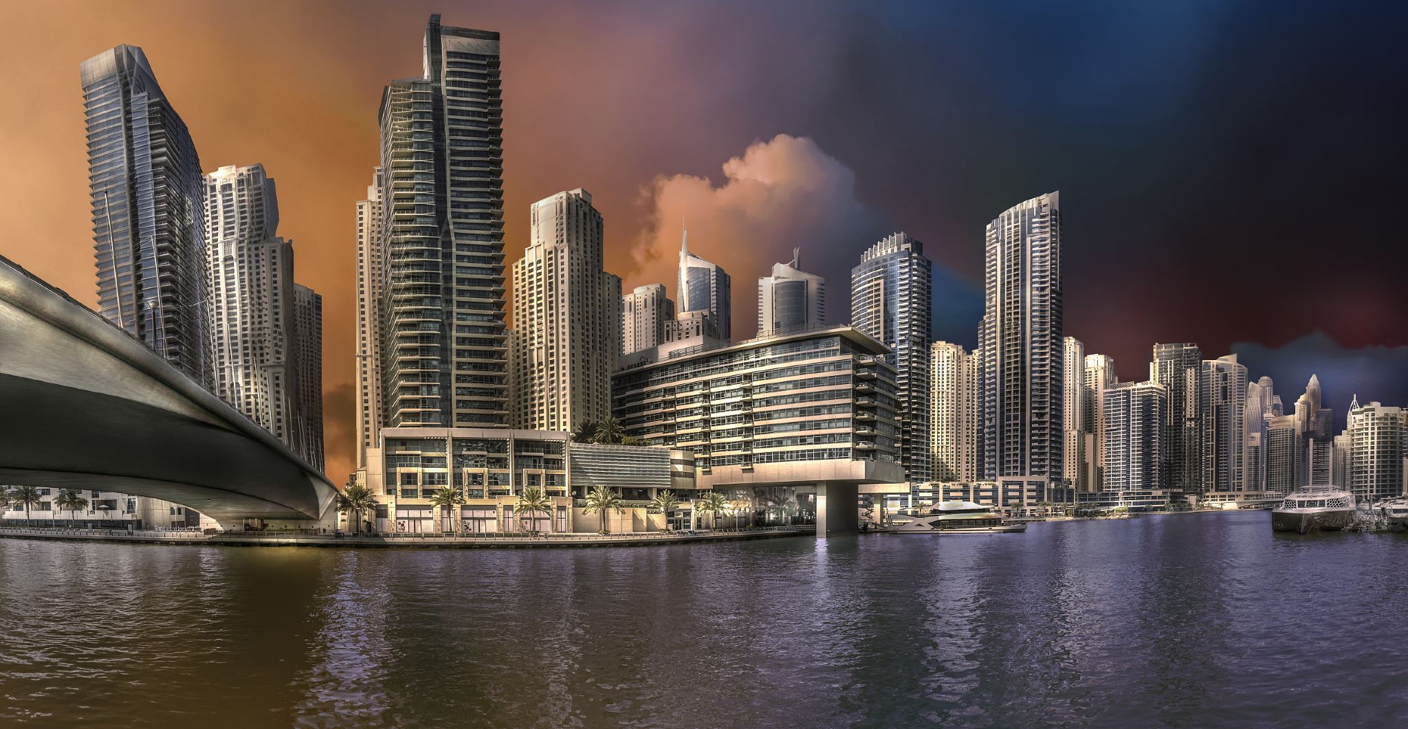 ドバイナイトクルーズ(送迎オプション可)2階デッキ利用可能/クリーク埠頭+ディナー+スペシャルショー