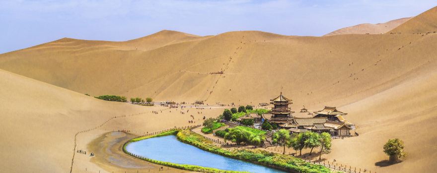 Mingsha Mountain And Crescent Spring
