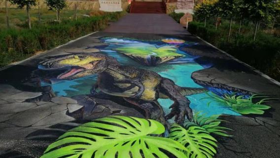 Lingwu Dinosaur Fossil Relic Site Hall