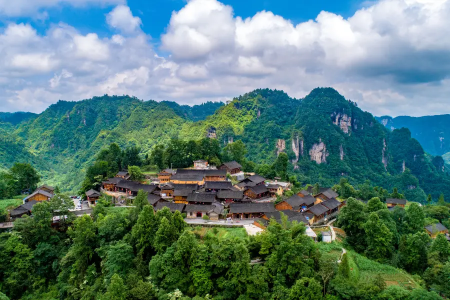 Shibadong Village (the Village of 18 Caves)