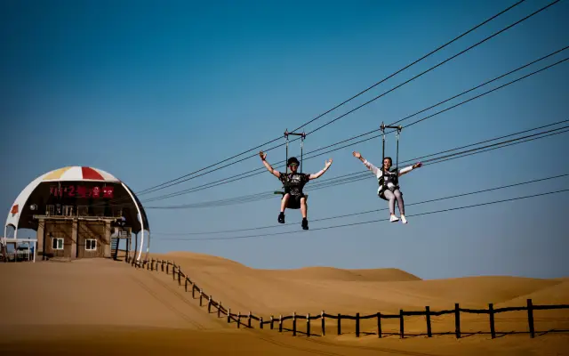 Ziplining in Ordos