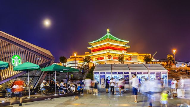 Bell Tower and Drum Tower Square