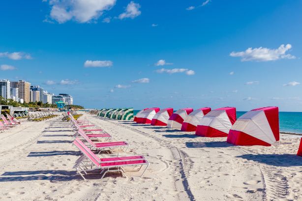 Beach Sunbathing in Miami