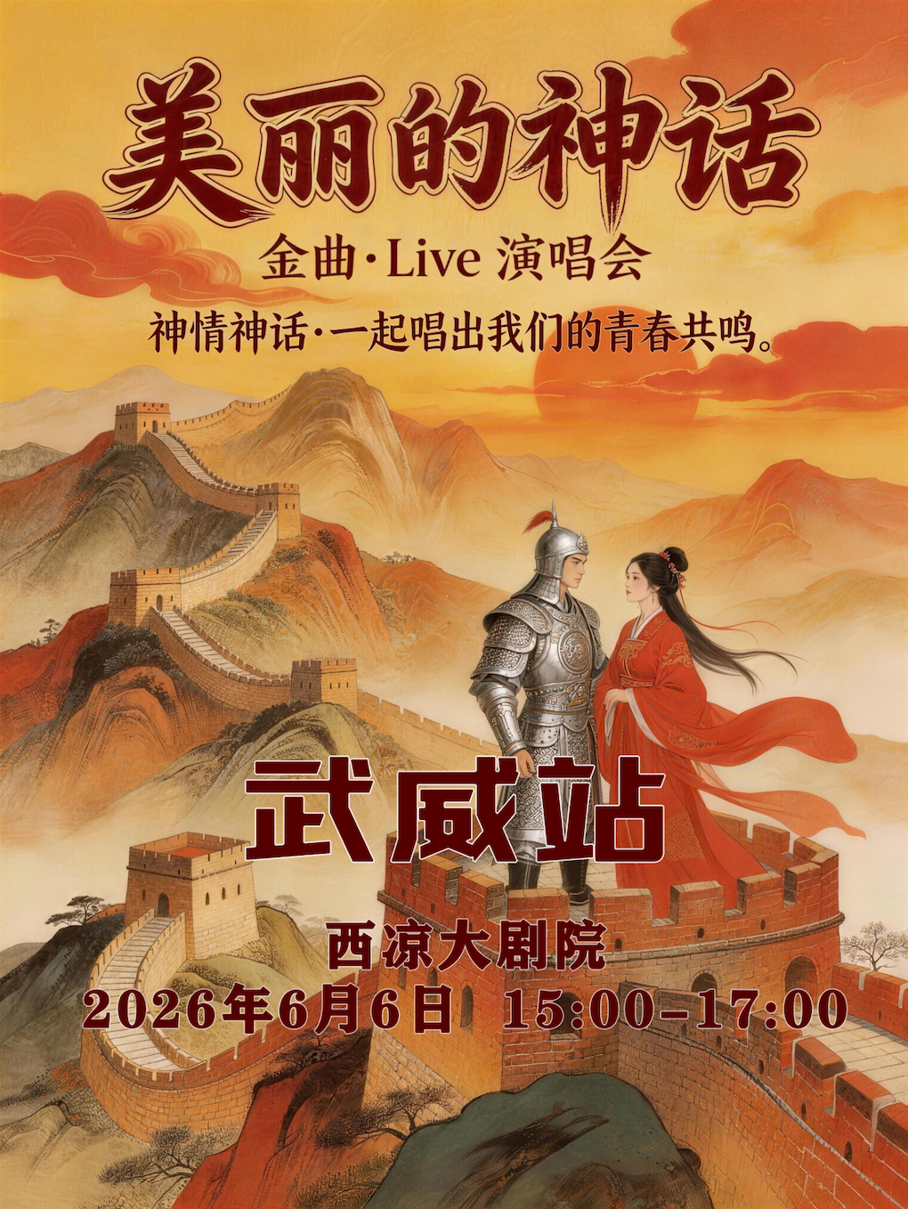 武威 · 《美麗的神話》金曲Live演唱會 | 西涼大劇院