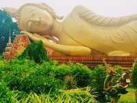 Giant reclining Buddha in Laos